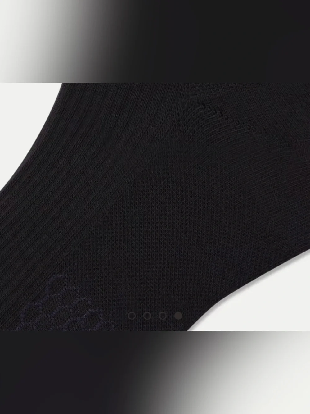 Bombas Black Modern Rib Ankle Socks Comfort Cushion NIP Medium